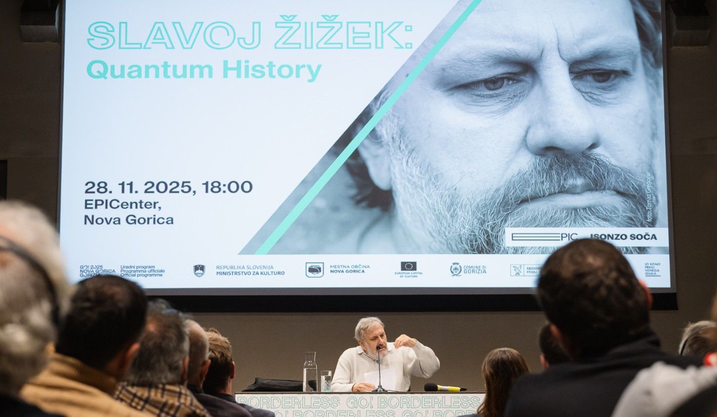 Immagine per In 700 ascoltano il filosofo Slavoj Žižek a Nova Gorica: «Sul confine nasce l'universalità »