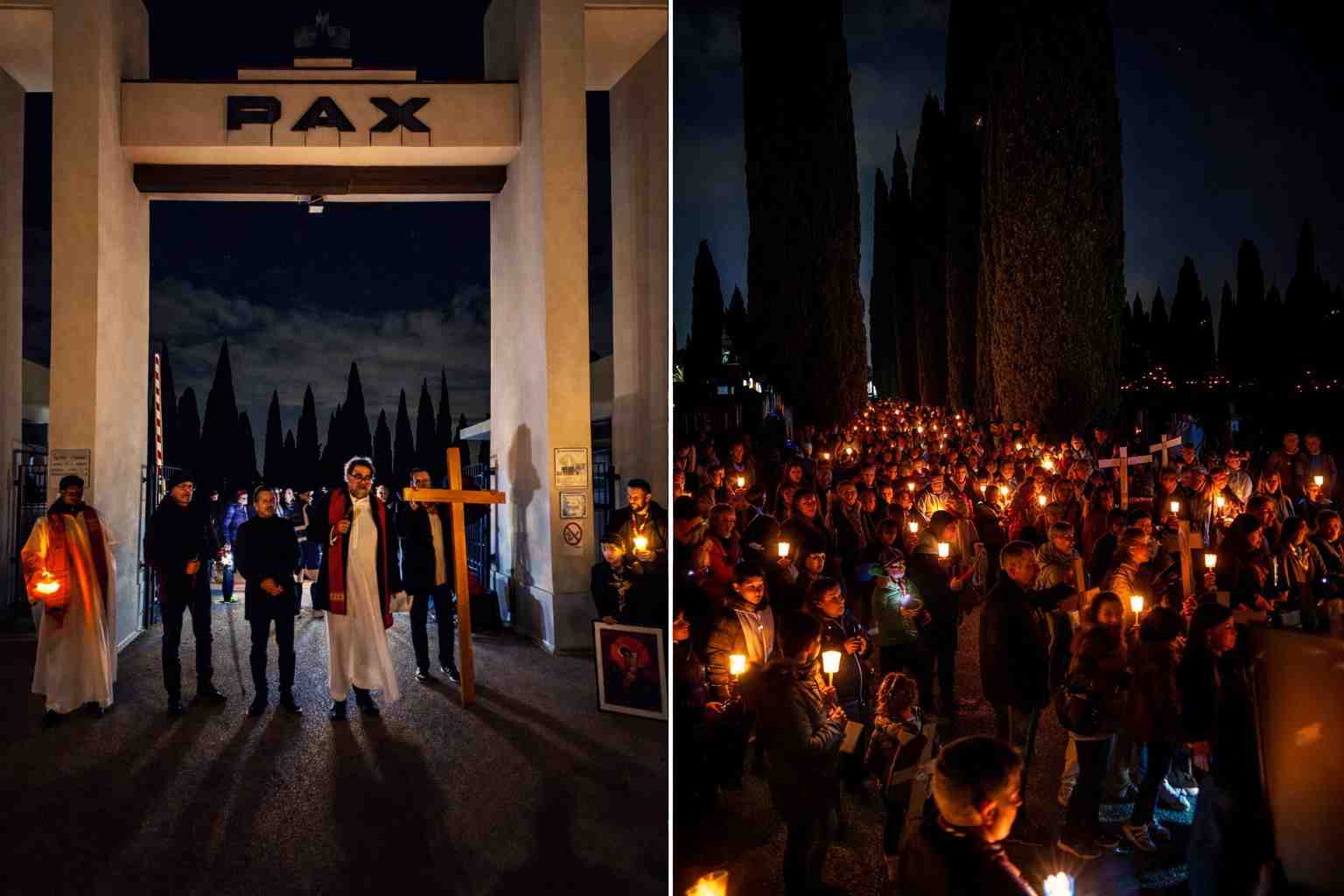 Immagine per Monfalcone, la Via Crucis si chiude al cimitero: «Un abbraccio di comunione e di pace per tutta la città»