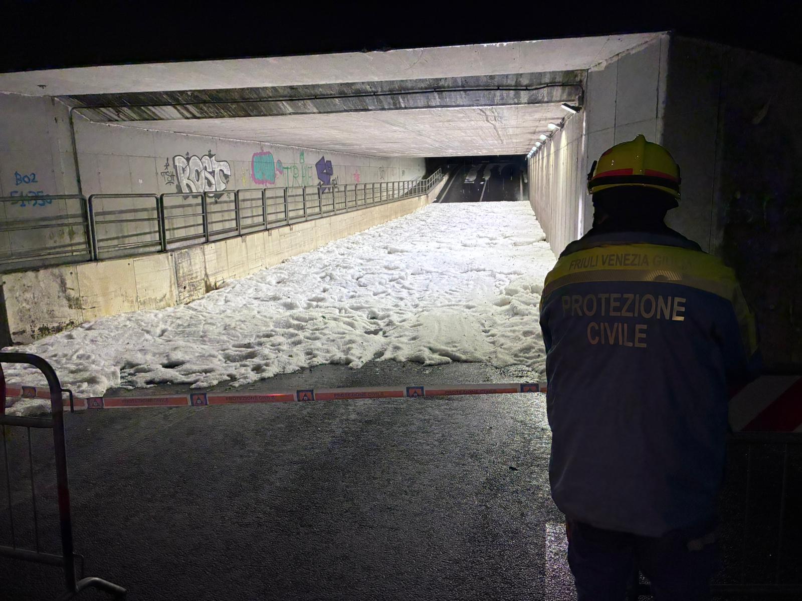Piogge furiose e copiose grandinate sul Goriziano: precipitati fino a 88mm d'acqua in 12 ore