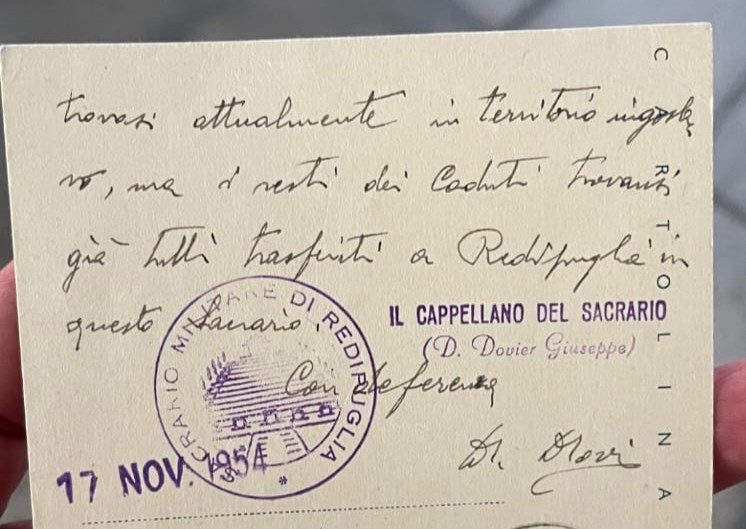 Immagine per Oslavia, dopo 109 anni Ciro è tornato a casa: ritrovato il nome del tenente Caretti