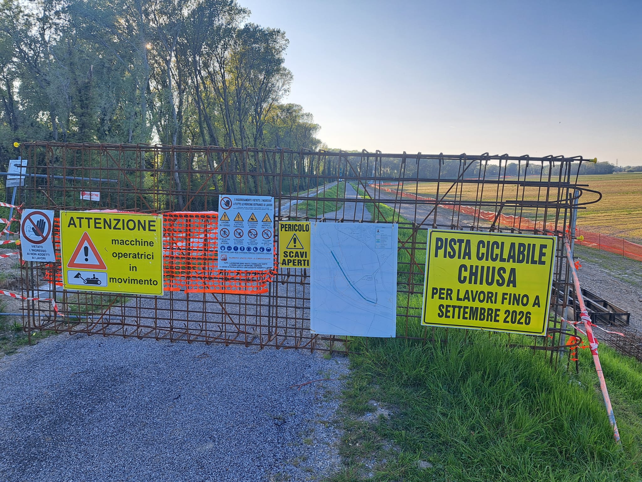 Immagine per Ciclovia dell’Isonzo a San Canzian e pista del Caneo chiuse per lavori, riaperture entro settembre