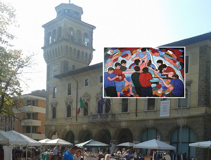 Immagine per Cervignano, il Comune riceve in dono i ‘Ragazzi che giocano alla guerra’ di Antonio Corazza