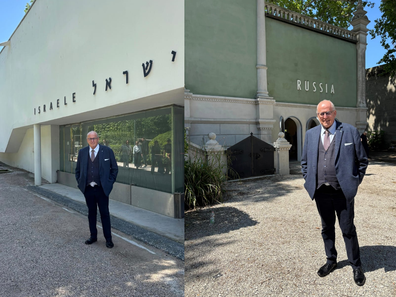 Immagine per Ziberna dalla Biennale, la visita ai padiglioni di Russia e Israele: «L’arte sia luogo dove ci si riconosce umani nonostante i conflitti»