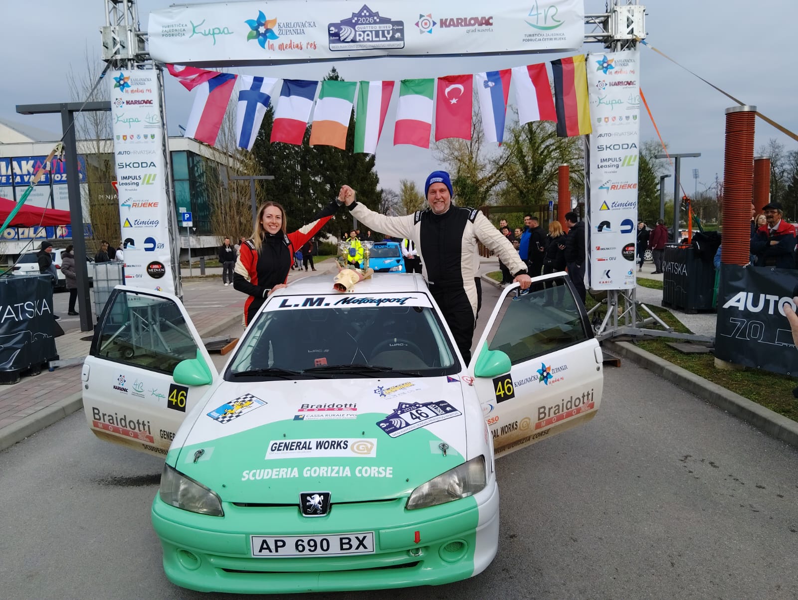 Immagine per Scuderia Gorizia Corse, inizio vincente all’Alpe Adria Rally Cup con i duo Mlakar-Delbello e Cepek-Colja 