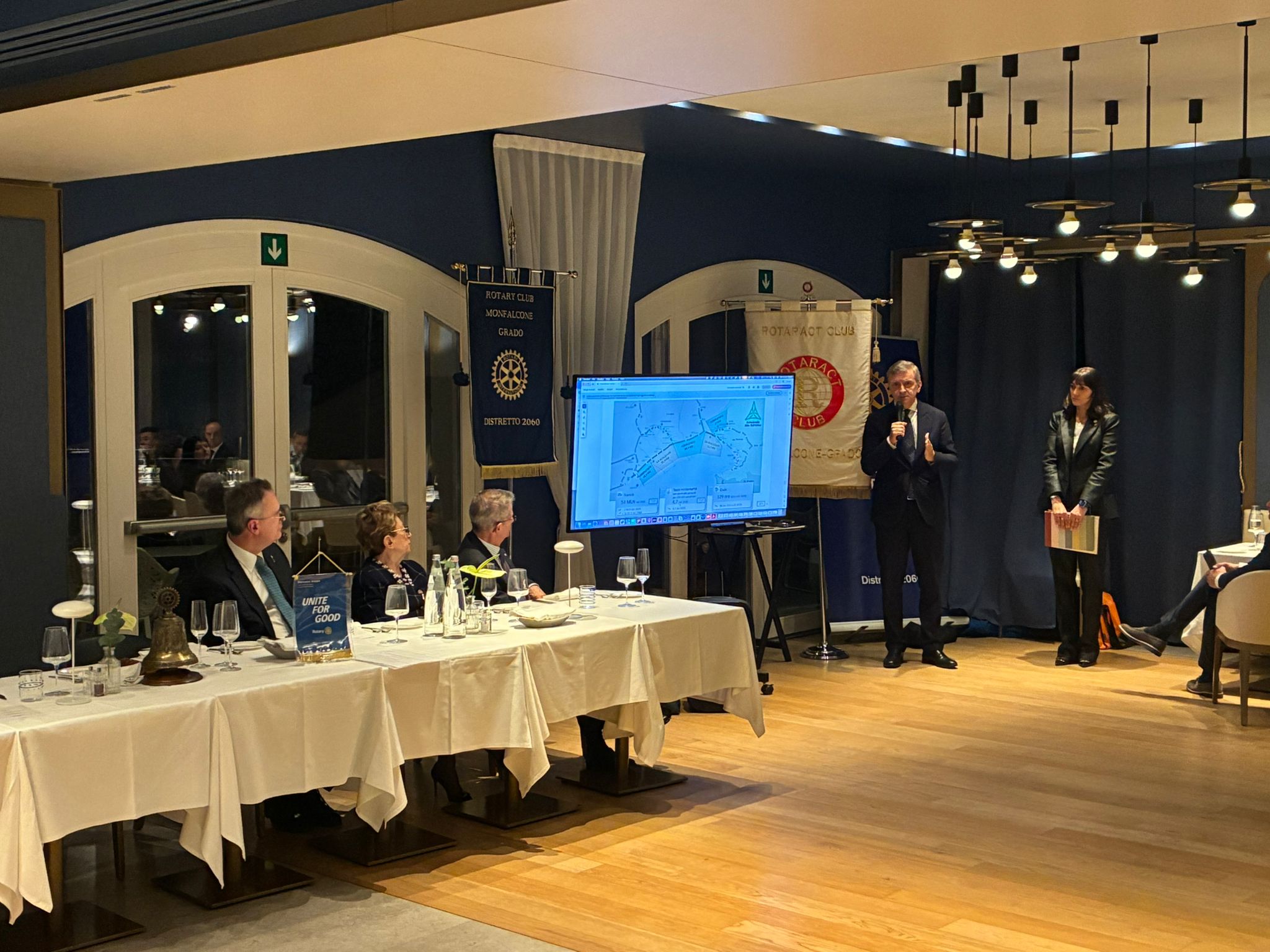 Fotonotizia – Il presidente di Autostrade Alto Adriatico Marco Monaco ospite all’incontro del Rotary Club Monfalcone-Grado