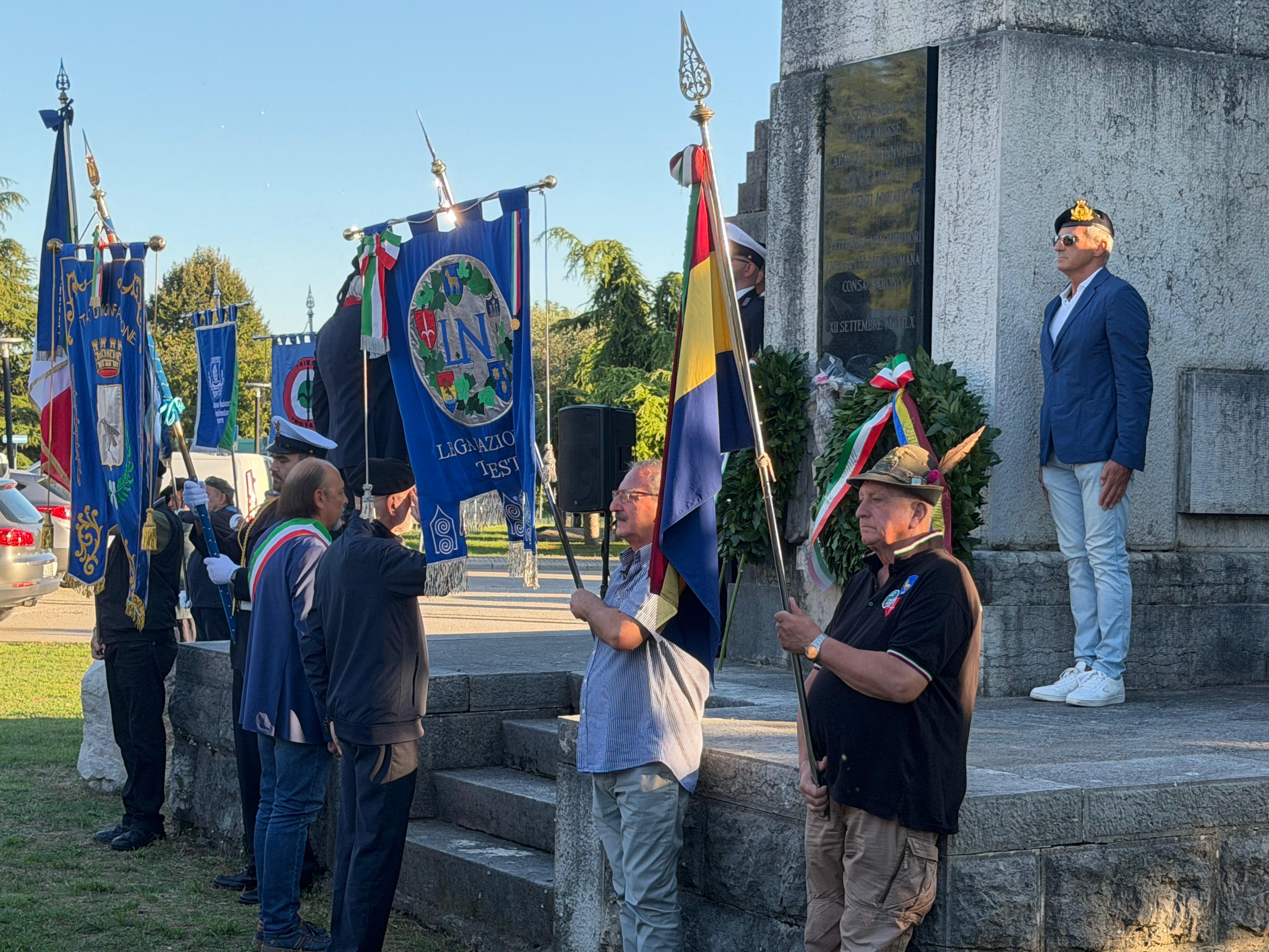 Ricordata l'impresa di Fiume a distanza di 107 anni al monumento tra Ronchi e Monfalcone