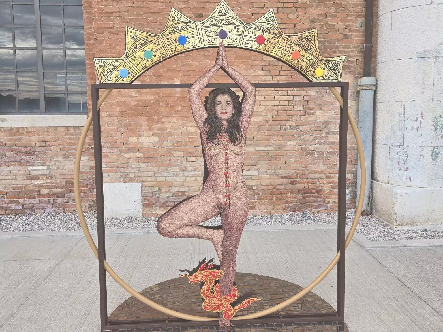 Copertina per Piazza Transalpina ospita la 'donna vitruviana' di Francesca Chialà, due le performance inaugurali il 16 e il 18 luglio