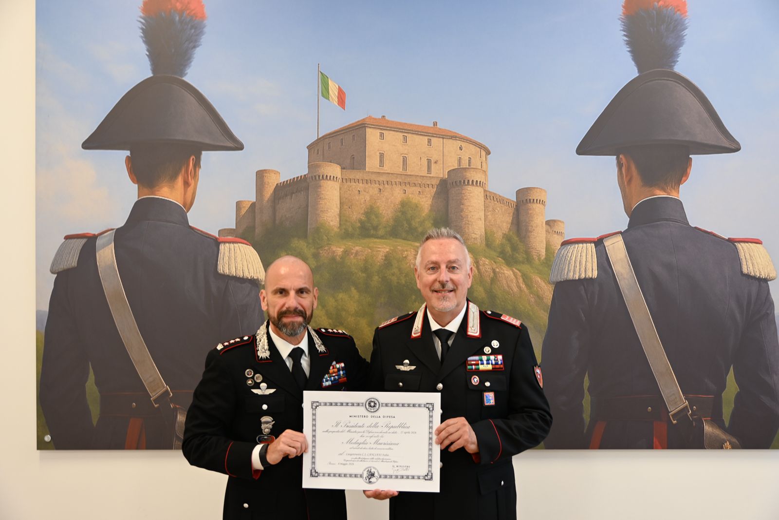 Immagine per Gorizia, il Luogotenente Carica Speciale Fabio Canciani insignito della Medaglia Mauriziana