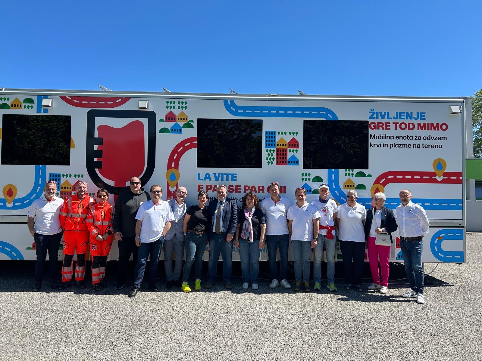 Immagine per Parte da Mariano il viaggio del dono della nuova Autoemoteca di Fidas Isontina: un progetto da 340 mila euro
