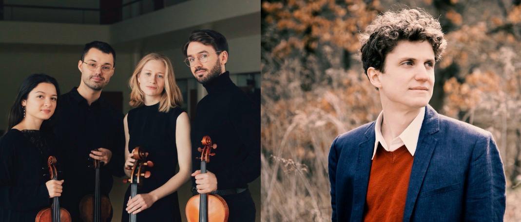 Immagine per Il Novo Quartet e il pianista Zoltán Fejérvári sul palco del Teatro Comunale di Monfalcone