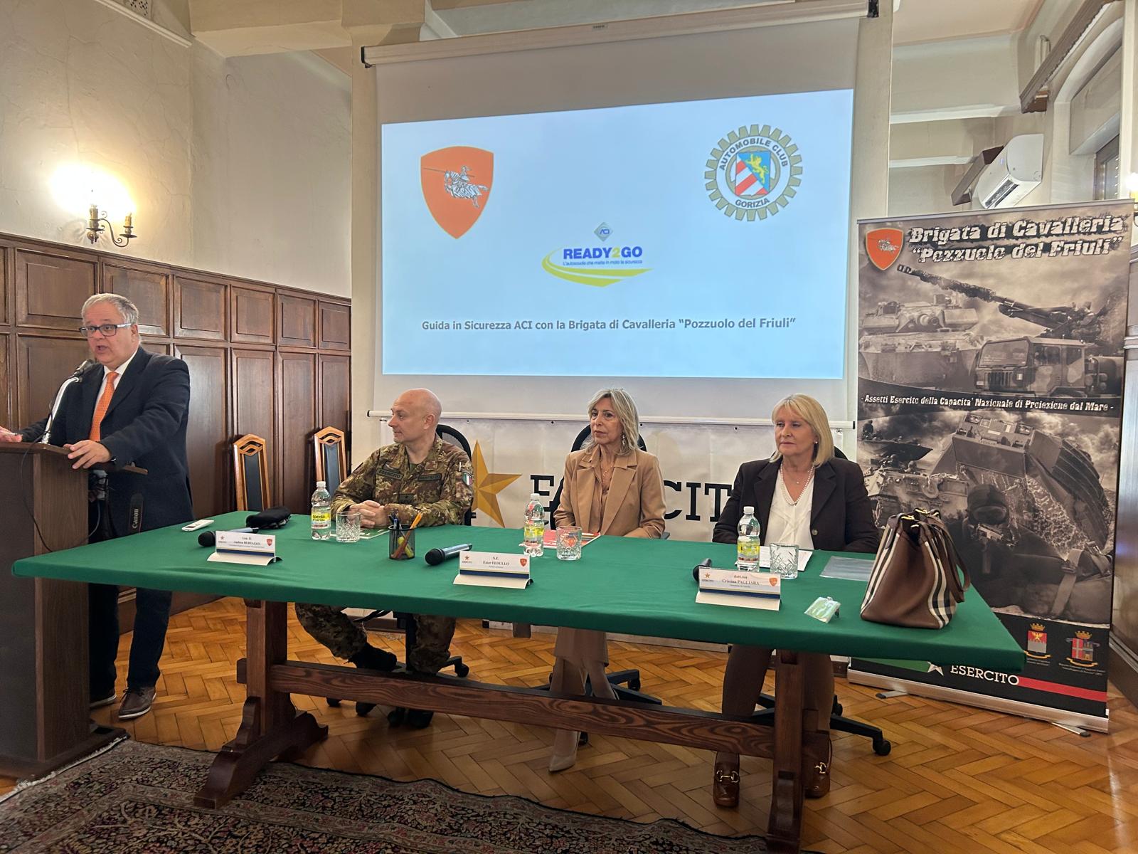 Immagine per Gorizia, la Brigata 'Pozzuolo del Friuli' a scuola di formazione con ACI sulla guida sicura