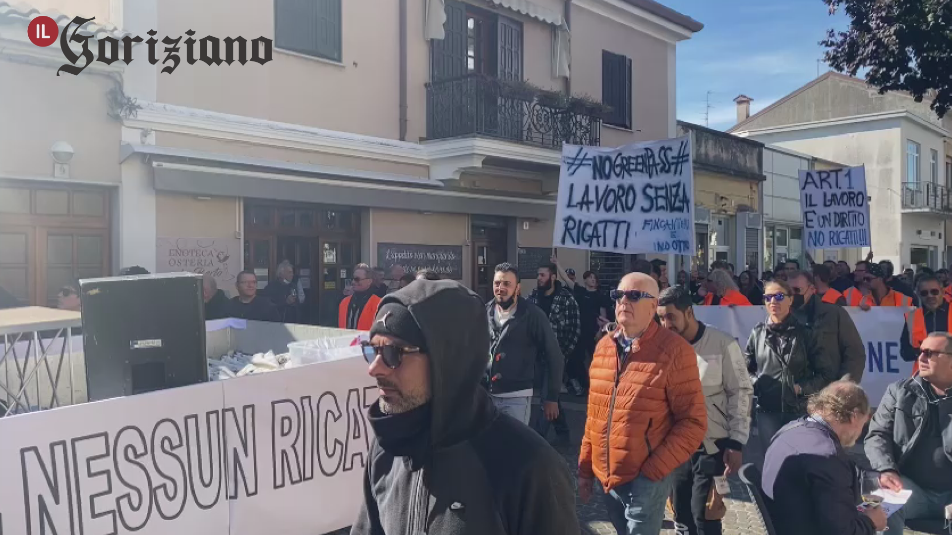 La lunga giornata di Monfalcone, dai presidi al corteo no Green Pass