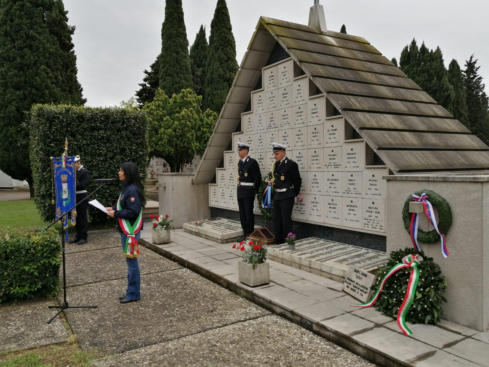 Immagine per Monfalcone ricorda il 25 Aprile. Cisint: «La pace è l'ambizione della politica»