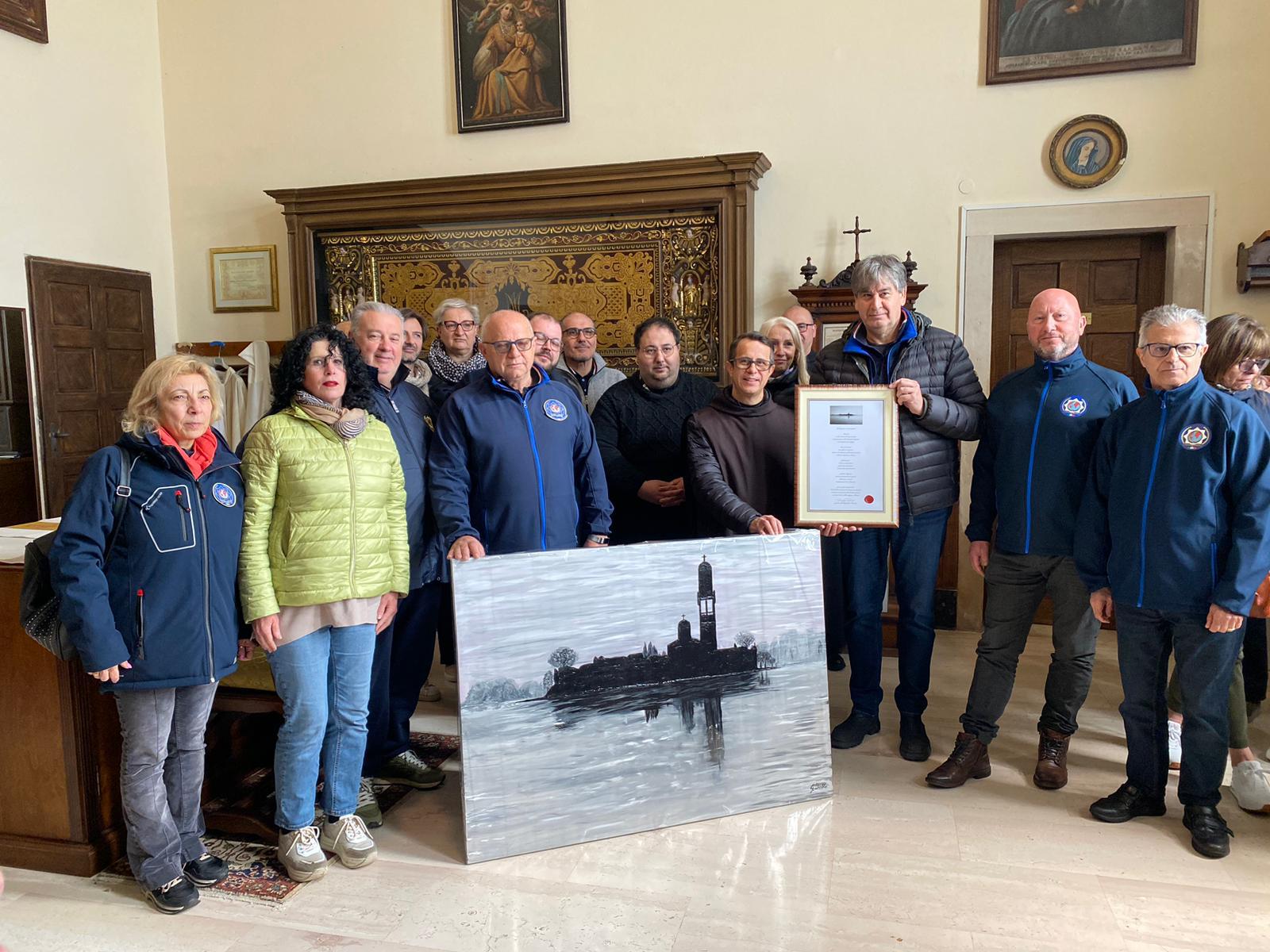 Immagine per Il ricordo di padre Benedetto, quadro e poesia in dono a Barbana