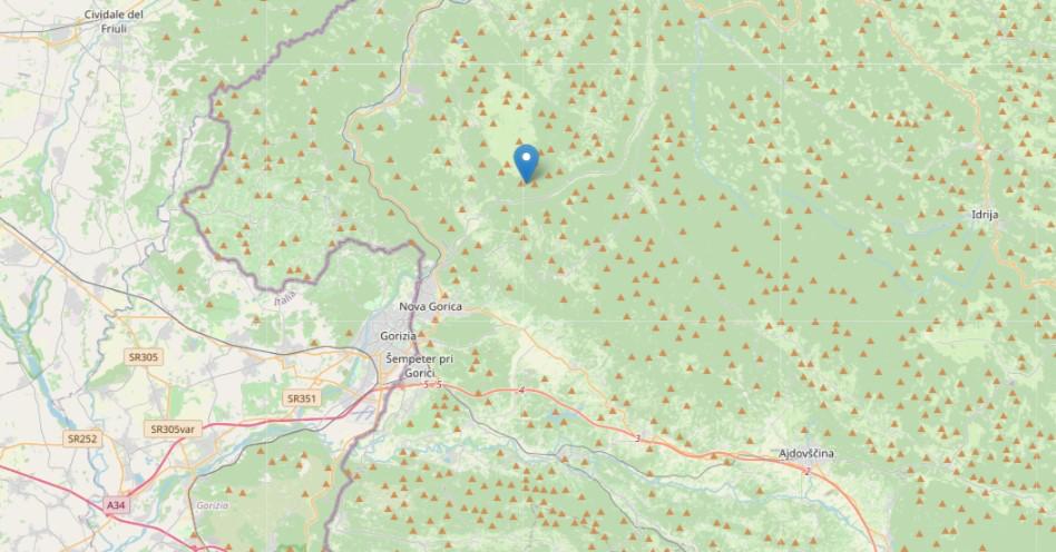 Immagine per Terremoto da 2.7 gradi vicino Nova Gorica, nessun danno registrato