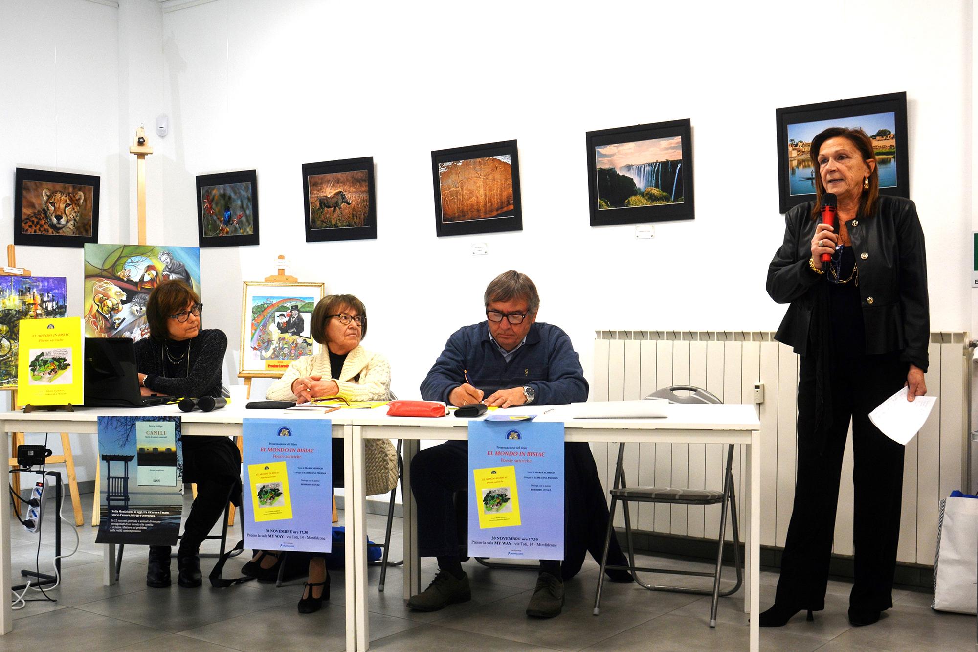 Copertina per Il mondo visto con gli occhi dei bisiachi, a Monfalcone poesie e fumetti nel libro di due donne