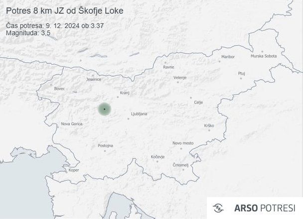 Copertina per Terremoto di 4.1 in Slovenia sentito anche a Gorizia, nessun danno rilevato