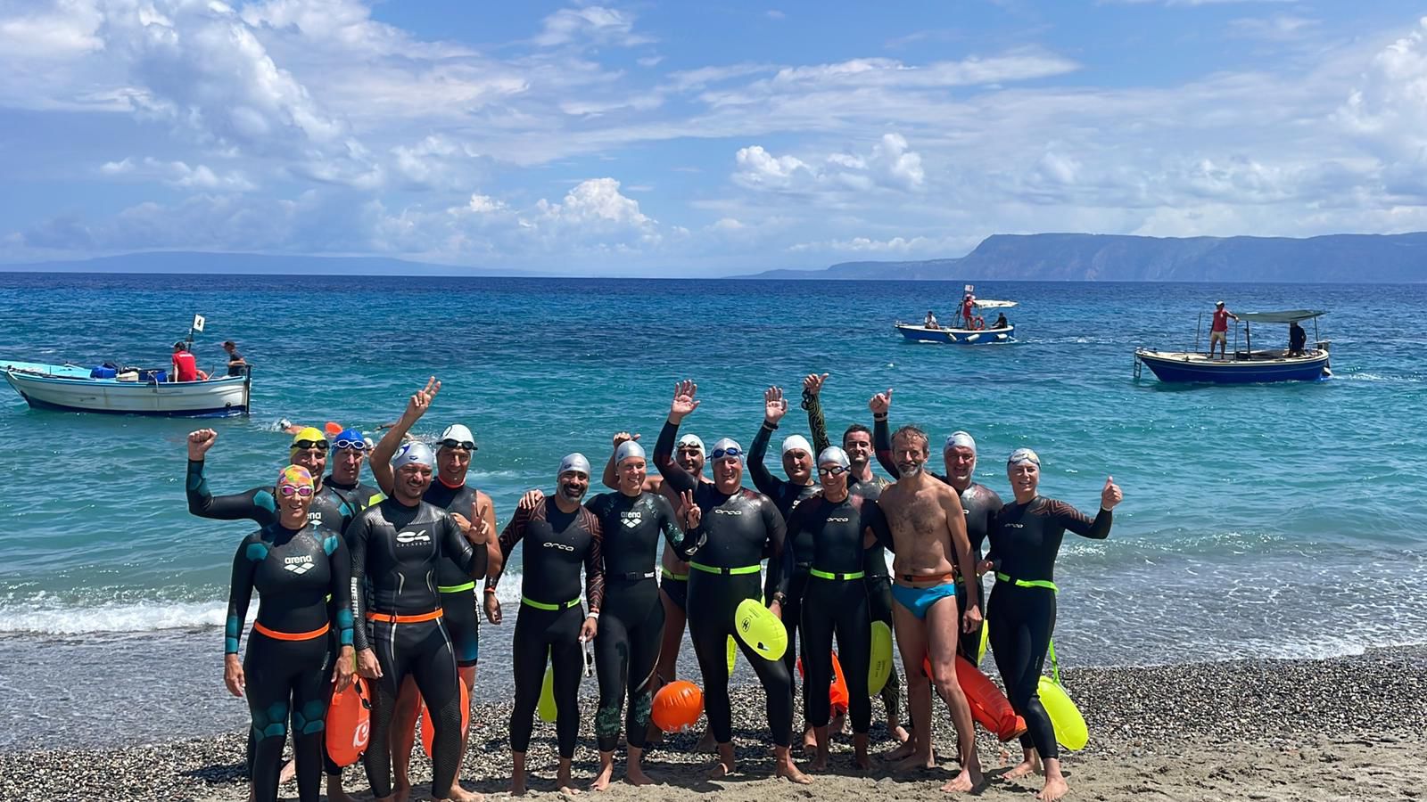Da Gorizia allo Stretto di Messina per la traversata a nuoto, ecco l'impresa della Master Fondo 