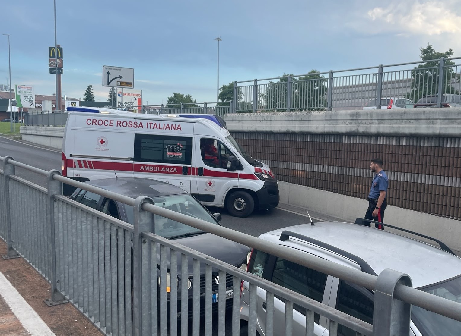 Immagine per Tamponamento lieve nel sottopasso tra Ronchi e Monfalcone, chiusa via San Polo