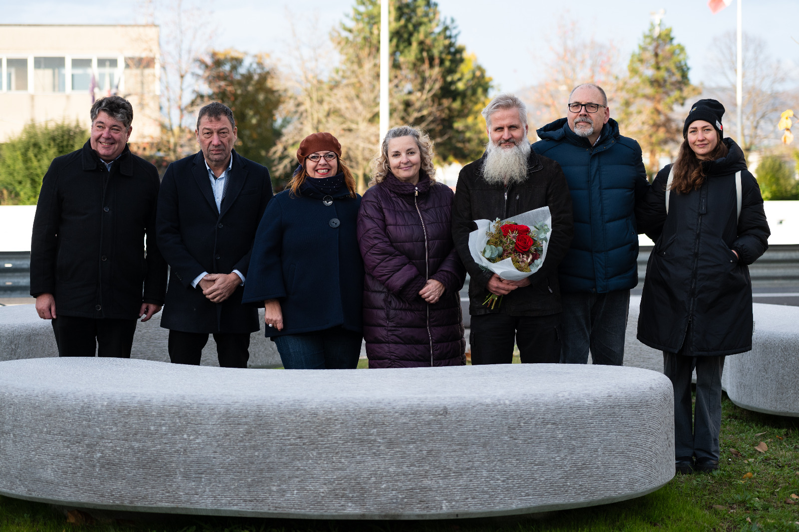 Immagine per Fotonotizia - Gorizia, inaugurata 'Stičišče kultur'. La scultura «che unisce» di Boštjan Kavčič