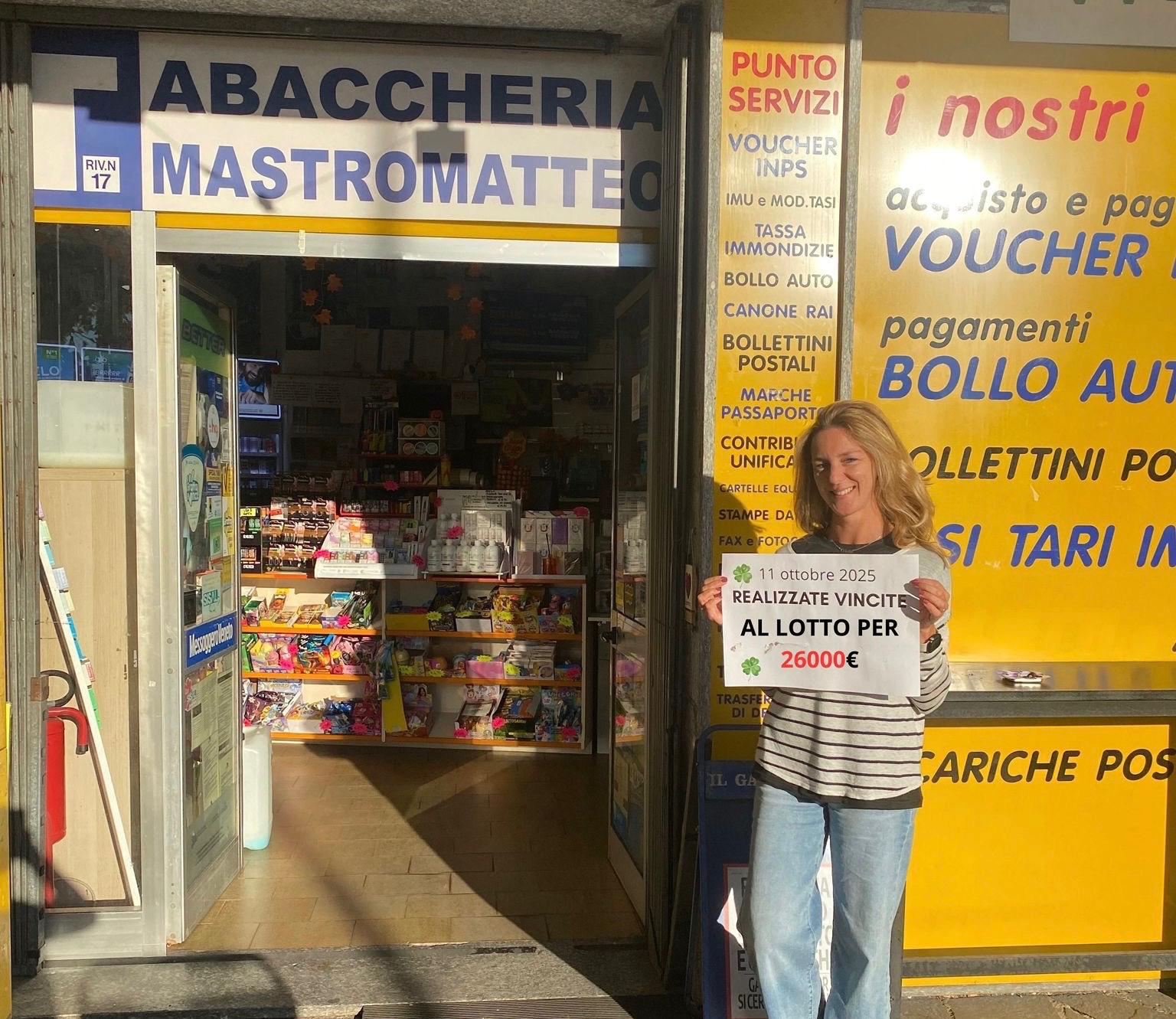 Immagine per Cormons, vinti oltre 26mila euro al Lotto alla ricevitoria Mastromatteo