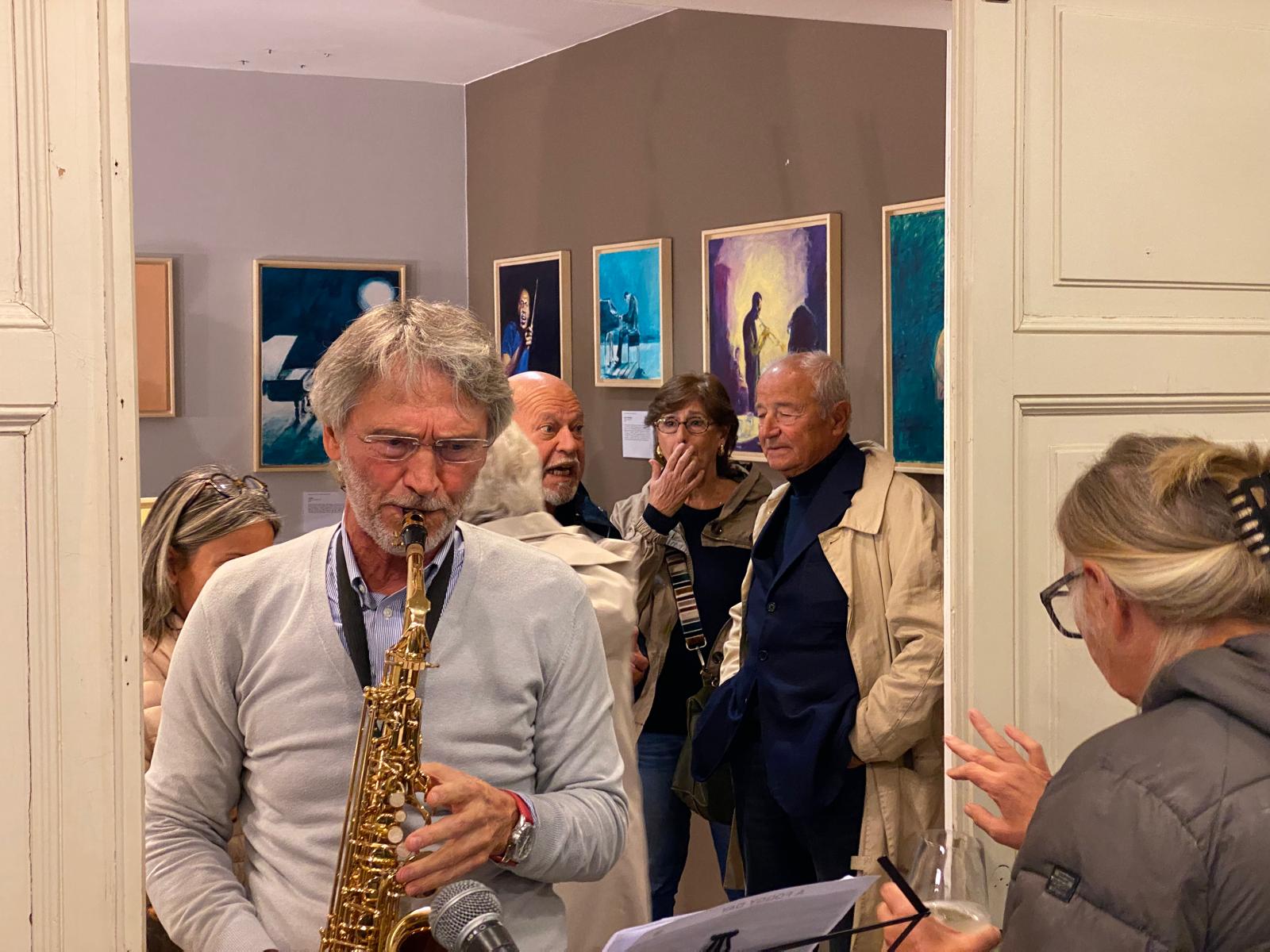 Immagine per Cormons, la passione per il jazz espressa in pittura da Alessandro Maran