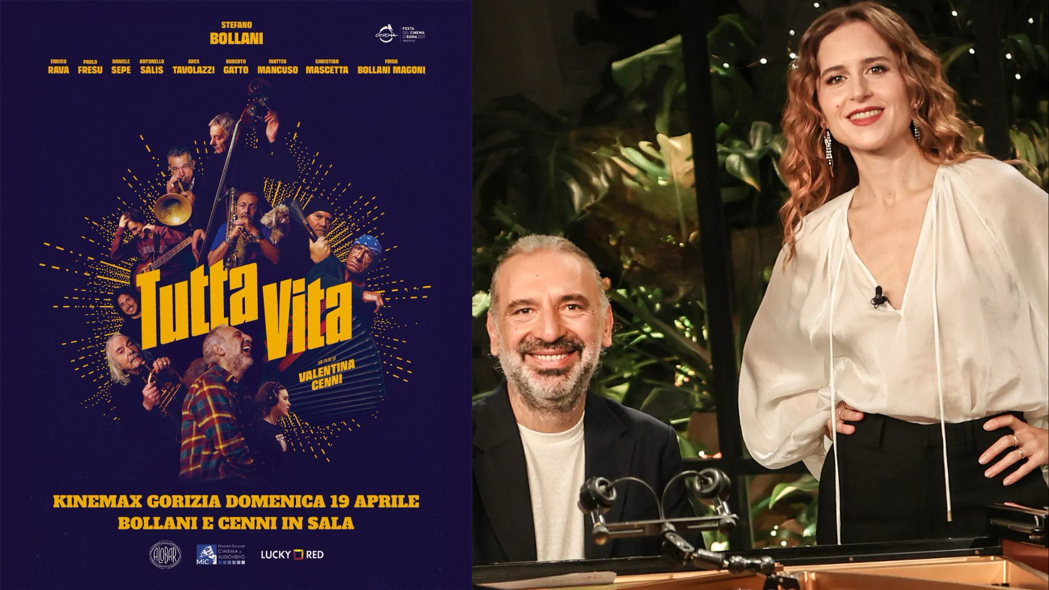 Immagine per ‘Tutta vita’ al Kinemax: Bollani e Cenni presentano il documentario sul jazz girato a Gorizia