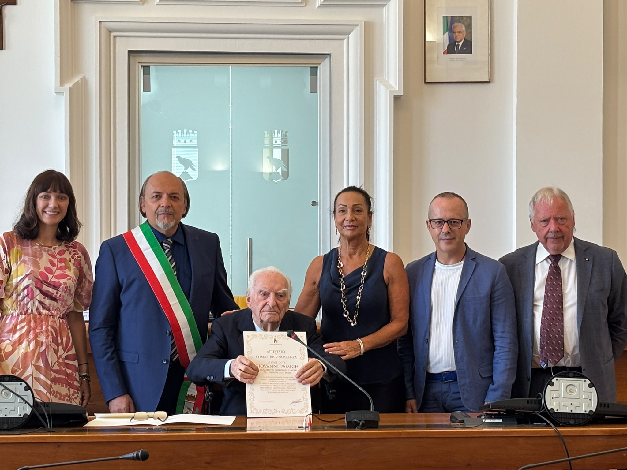 Immagine per Monfalcone, attestato di stima e riconoscenza al professor Giovanni Pamich