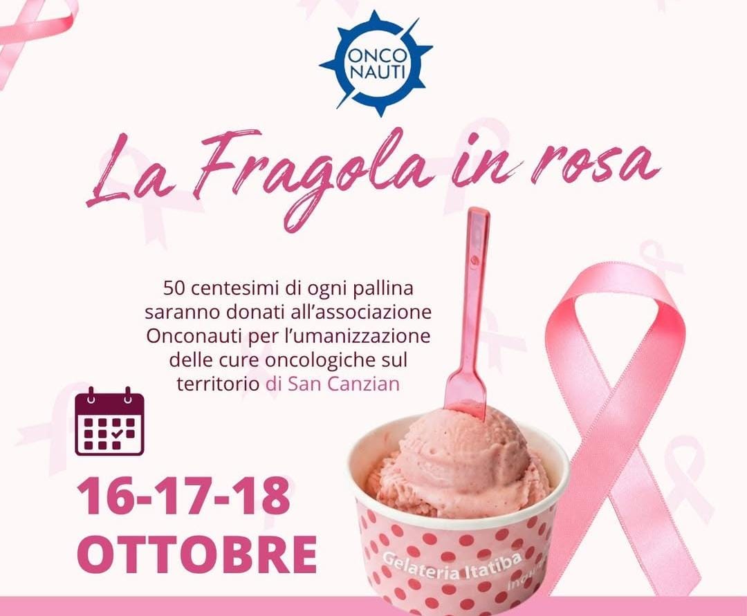 Immagine per A San Canzian arriva 'La Fragola in rosa': il gelato solidale per sostenere l’umanizzazione delle cure oncologiche
