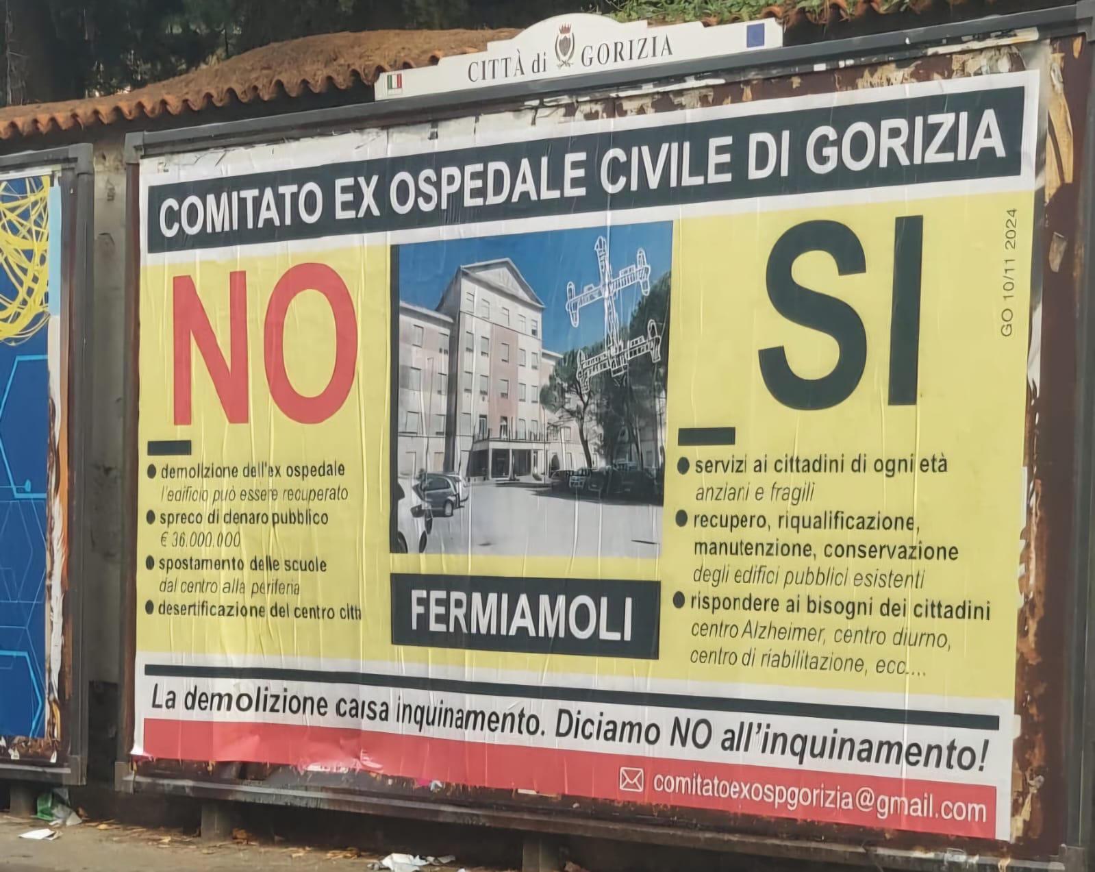 Copertina per Il Comitato ex ospedale tira dritto contro il Campus in via Vittorio Veneto