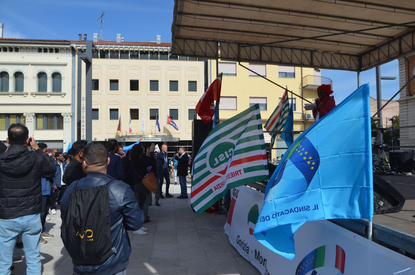 Immagine per La festa del Primo maggio in piazza a Monfalcone, chiuso corso del Popolo