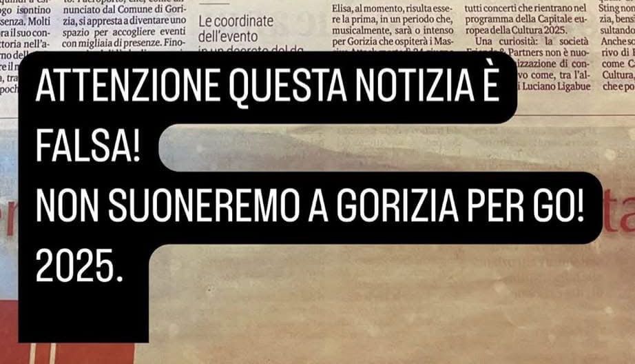 Copertina per Elisa smentisce il suo concerto a Gorizia: «Notizia falsa»