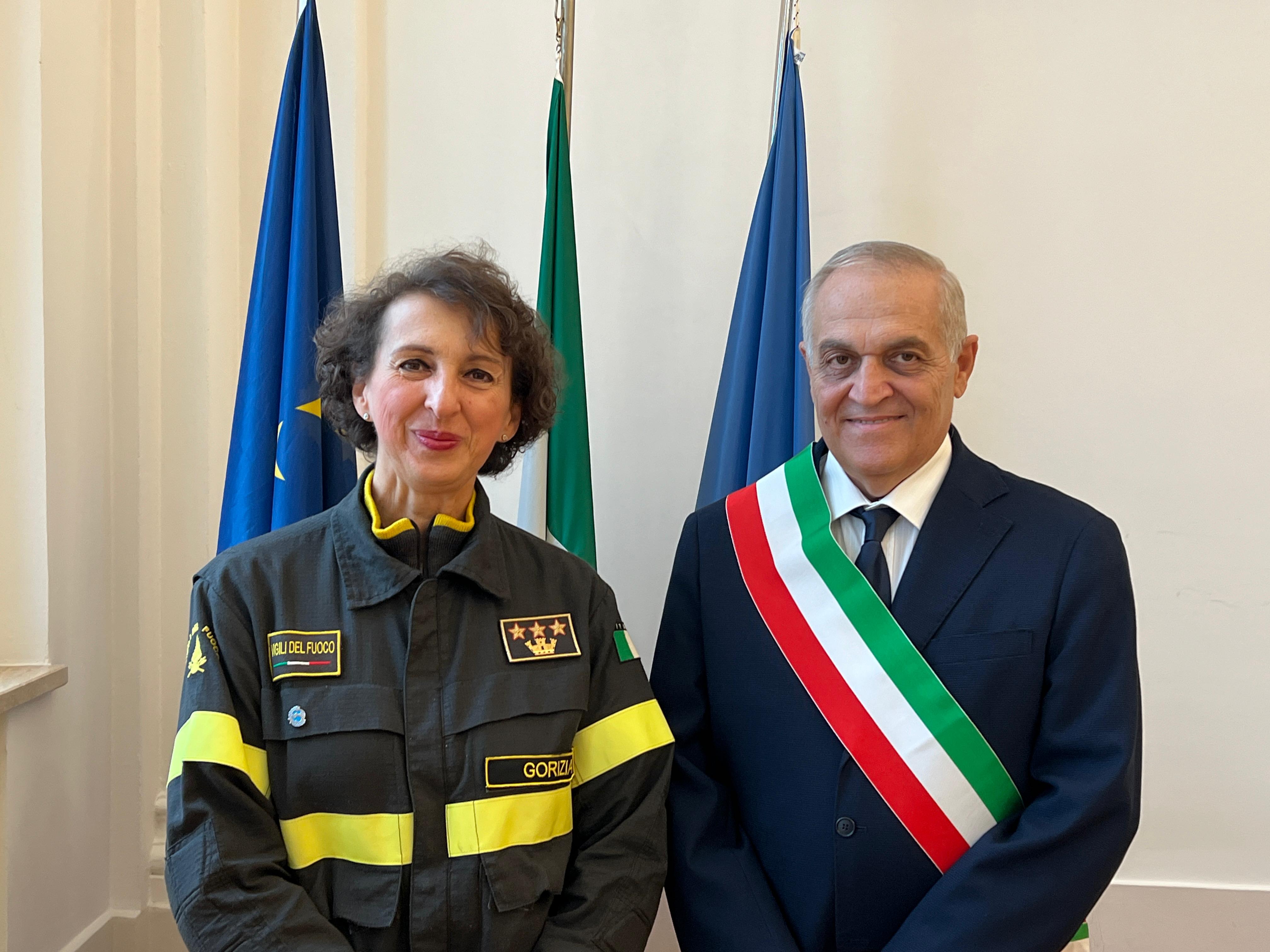 Monfalcone, la nuova comandante dei Vvf Piscicelli incontra il reggente Garritani