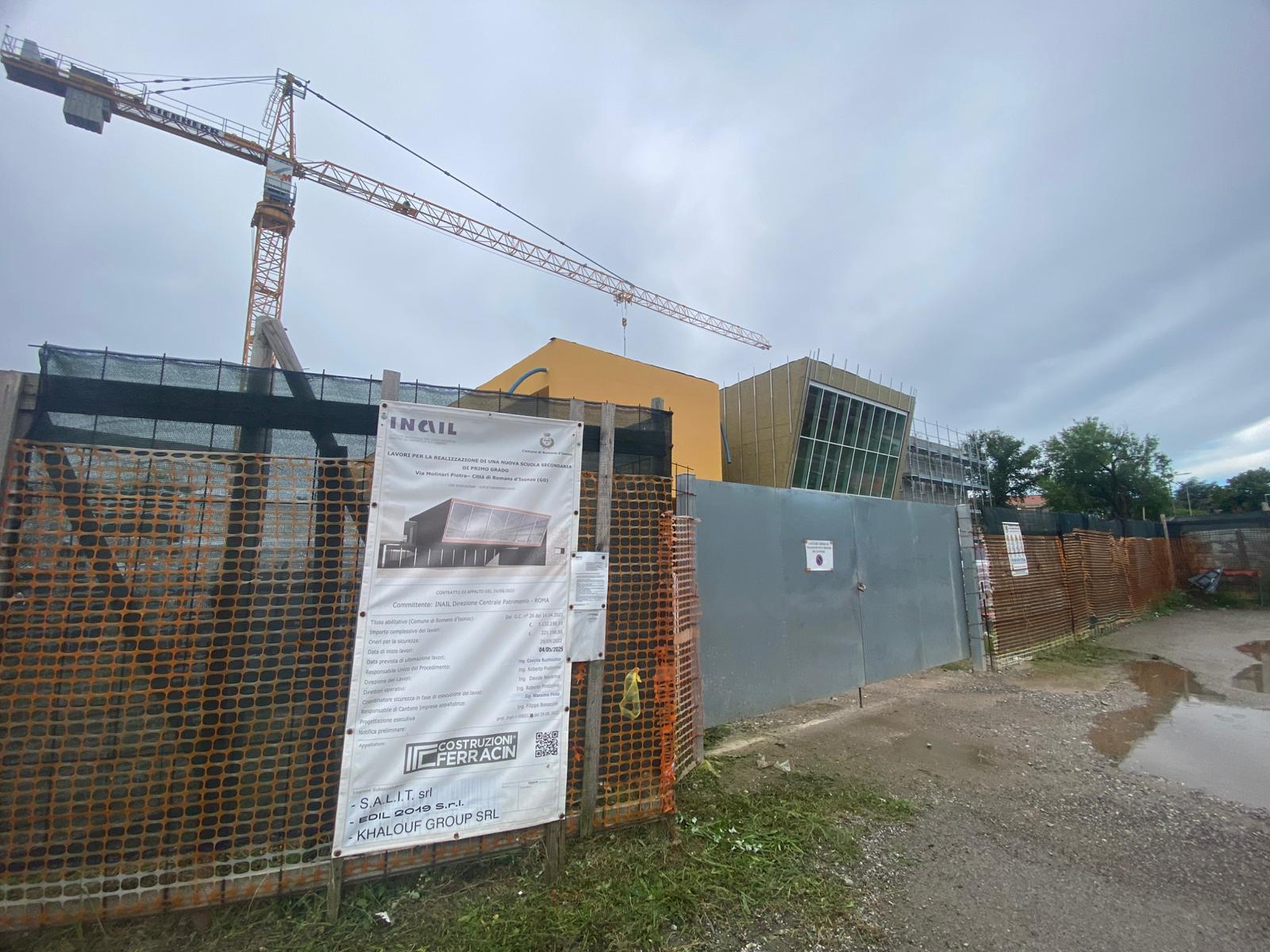Copertina per Romans, quasi terminata la nuova scuola Del Torre. Progetto Inail da oltre 7 milioni di euro