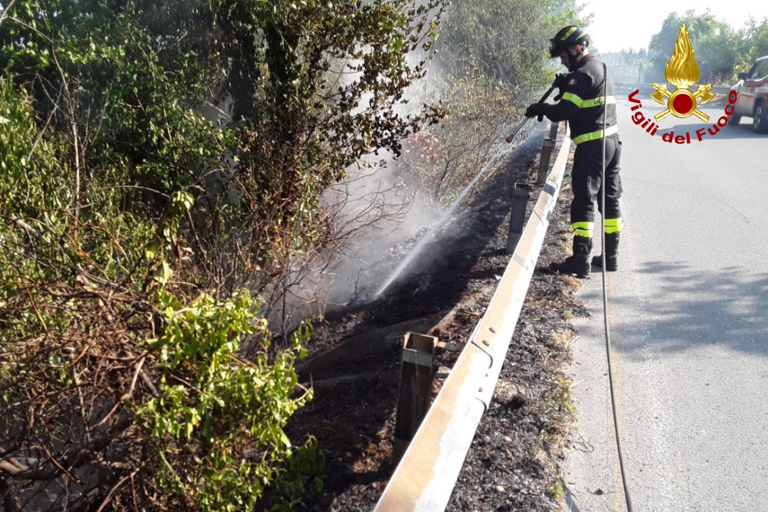 Immagine per Fogliano Redipuglia, vanno a fuoco delle sterpaglie: rapido intervento dei Vigili del Fuoco