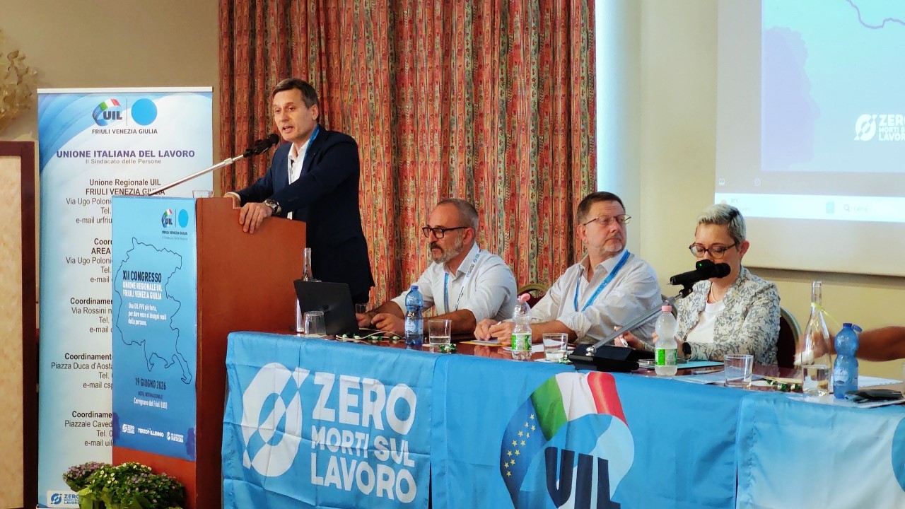 Immagine per Cervignano, UIL Fvg a congresso regionale, Zorn: «Salari bassi e precarietà frenano il futuro»