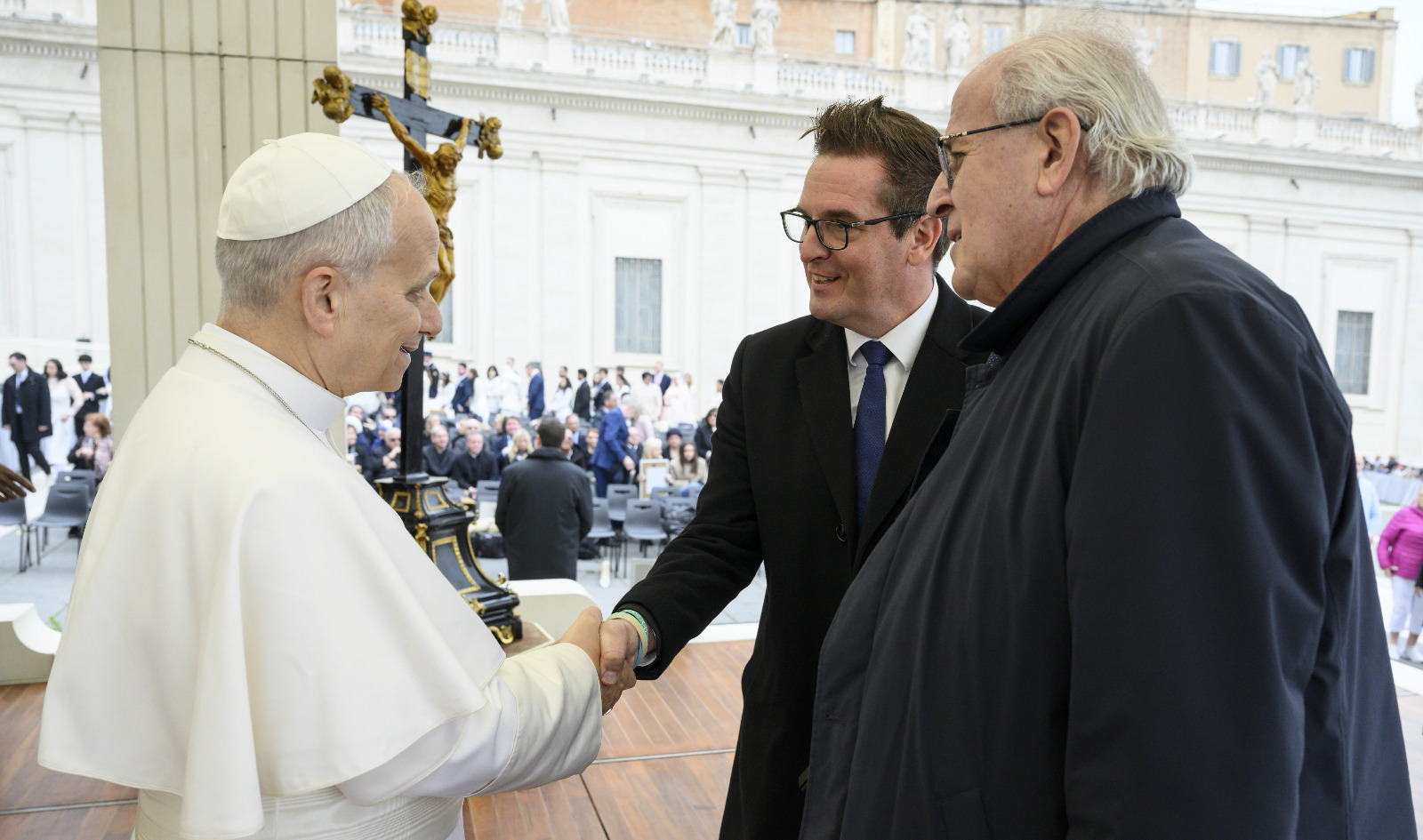 Immagine per «Persona capace di ascoltare e arrivare al cuore», i sindaci Ziberna e Turel in visita da Papa Leone XIV