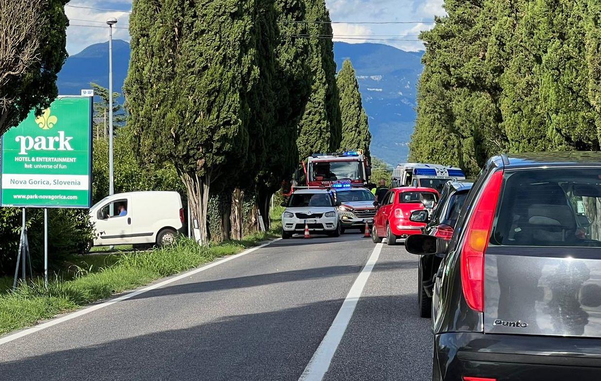 Immagine per Incidente a Peci sulla statale 55, due feriti: uno elitrasportato