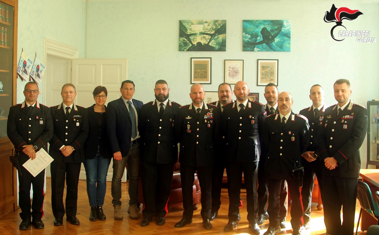 Immagine per Gorizia, undici carabinieri premiati con le Croci per l'anzianità di servizio