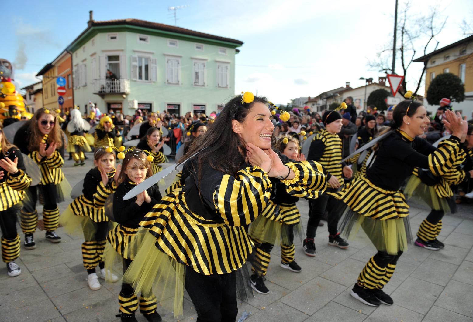 Copertina per La grande sfilata di carnevale a Šempeter, festa in tandem con Savogna