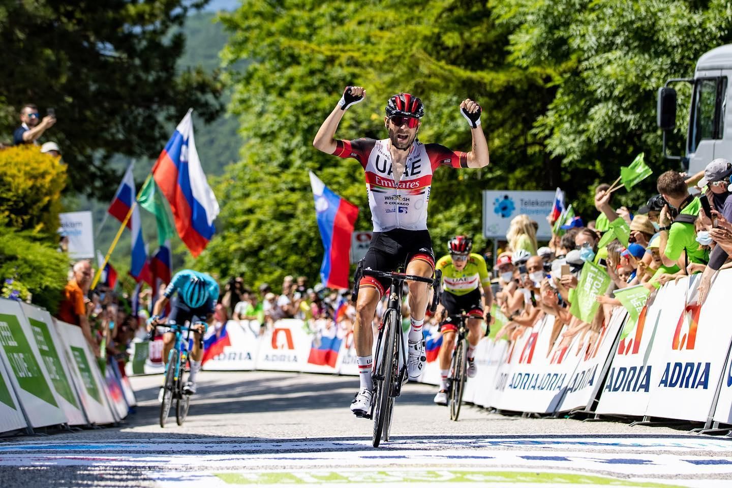 Immagine per Stava per mollare, oggi è campione: Ulissi trionfa al Giro di Slovenia a Nova Gorica