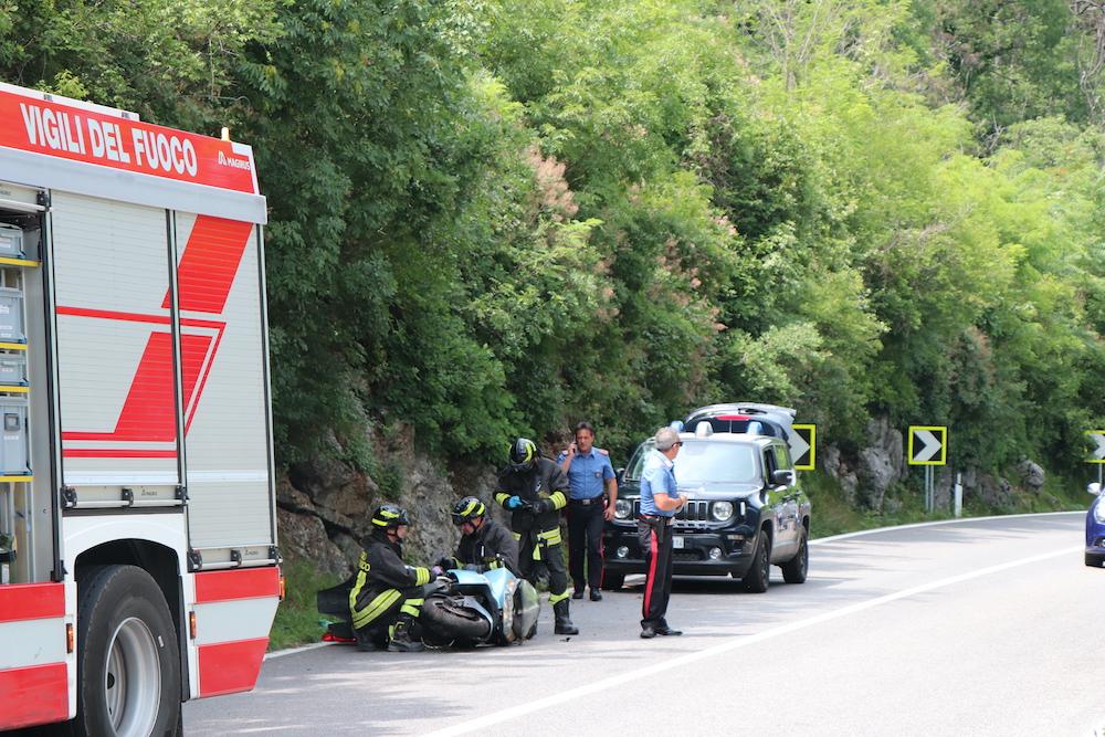 Incidente sul Vallone, ferito motociclista a Savogna