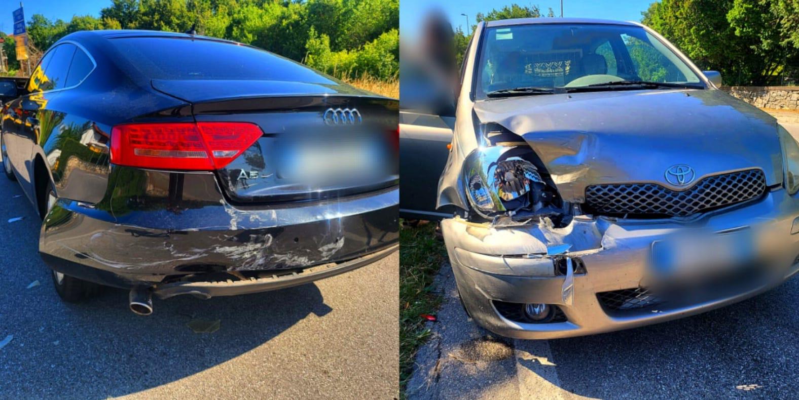 Immagine per Slivia, incidente sulla provinciale: tamponamento tra Audi e Toyota