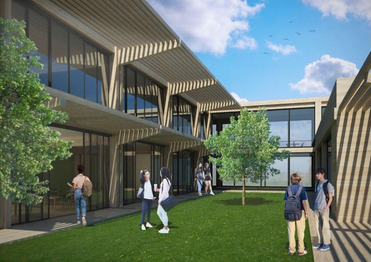 Copertina per Campus scolastico a Gorizia con galleria, vetrate e verde: ecco il video-progetto