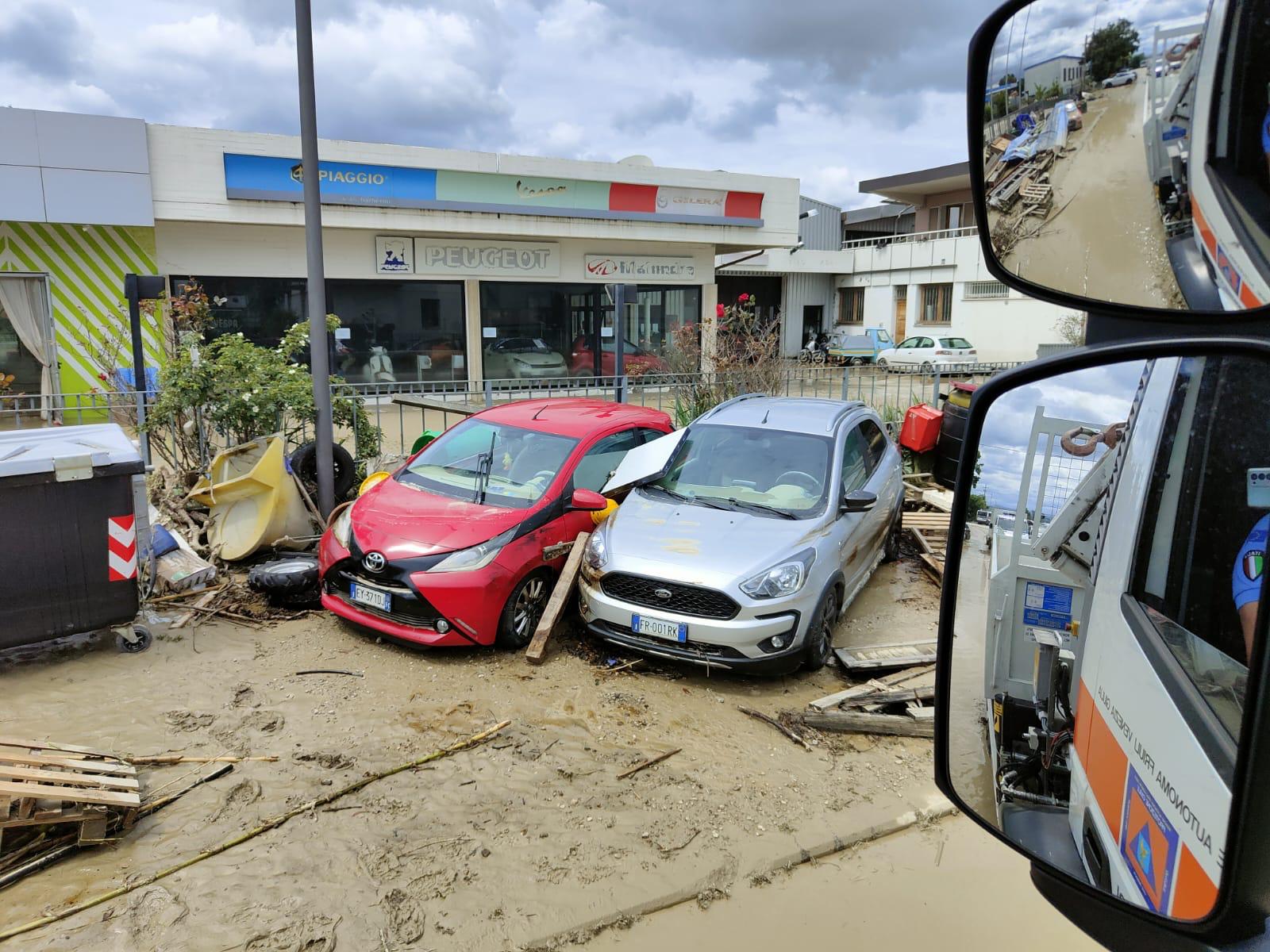 I volontari di Monfalcone che puliscono il fango, aiuto in Emilia-Romagna