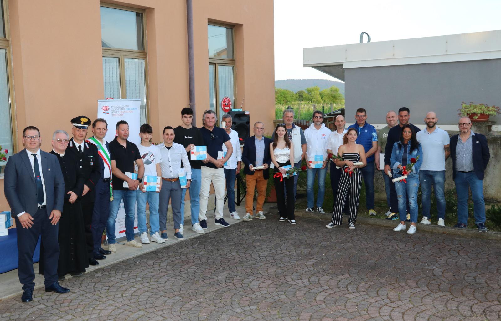 Immagine per La festa della Fidas di Mariano con 12 nuovi soci, Fabio Miani supera le 50 donazioni