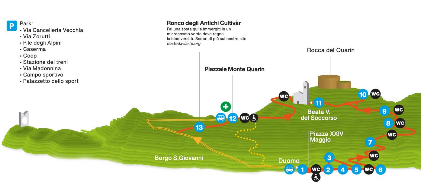 Copertina per Cormons pronta per la sua Viarte, mappa e tappe per brindare sul Quarin