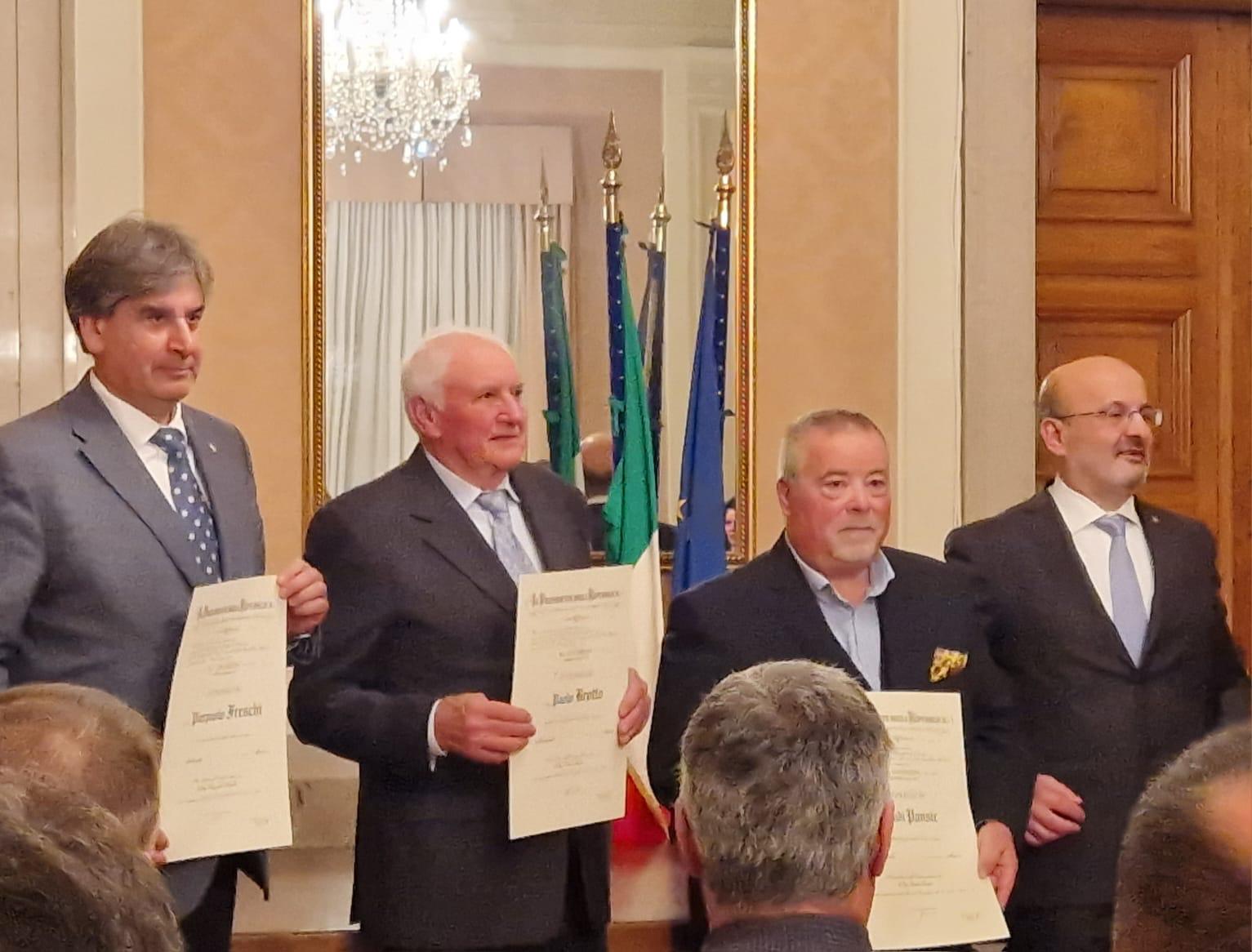 Immagine per Tre nuovi cavalieri a Gorizia: il Quirinale premia Brotto, Pavšič e Freschi